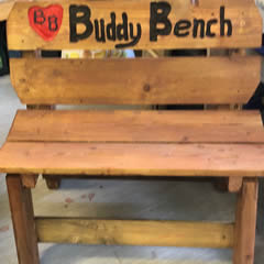 wooden bench